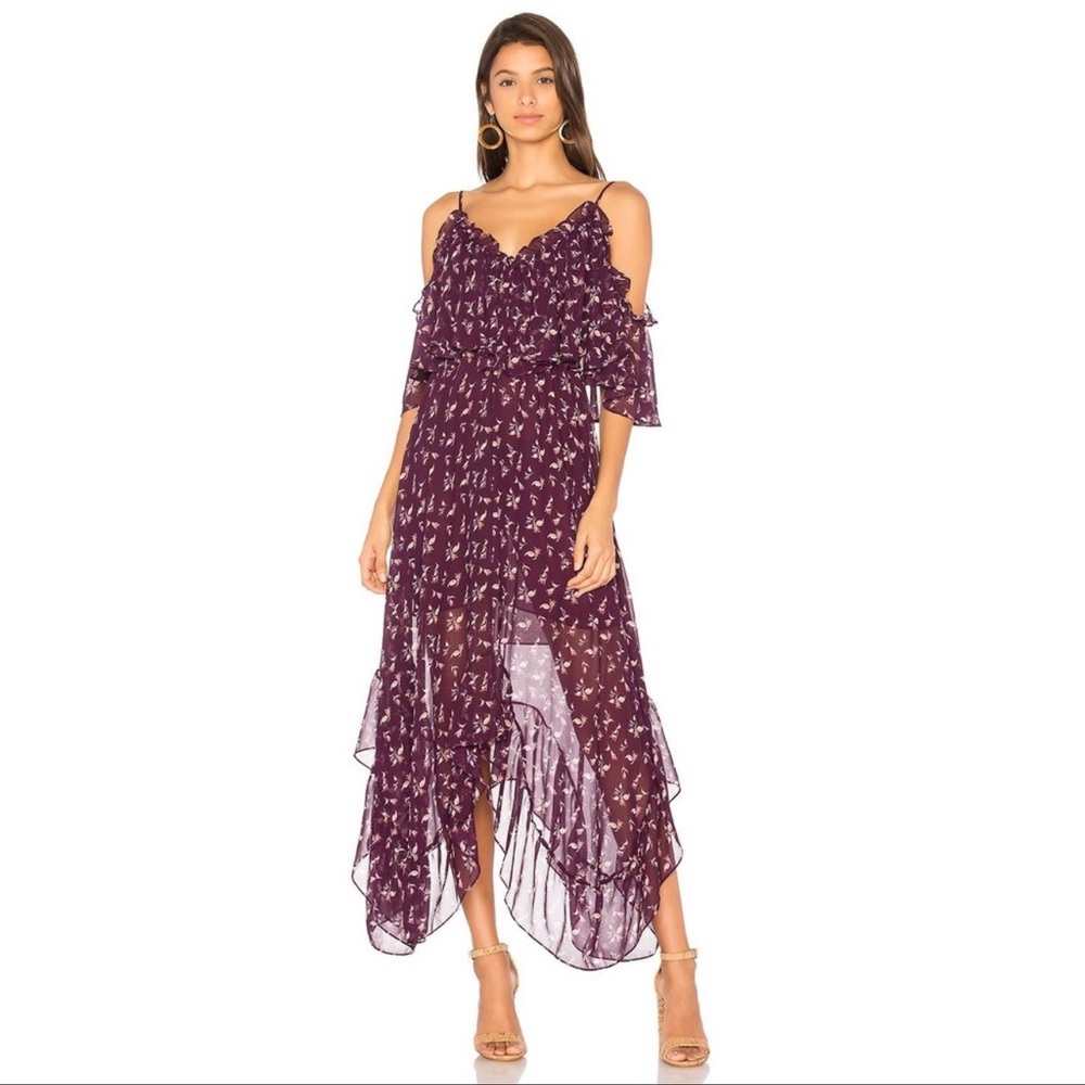 MISA LOS ANGELES x Revolve Desi purple floral dress
